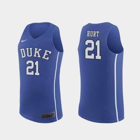 Men Duke Blue Devils Matthew Hurt Royal Replica College Basketball Jersey